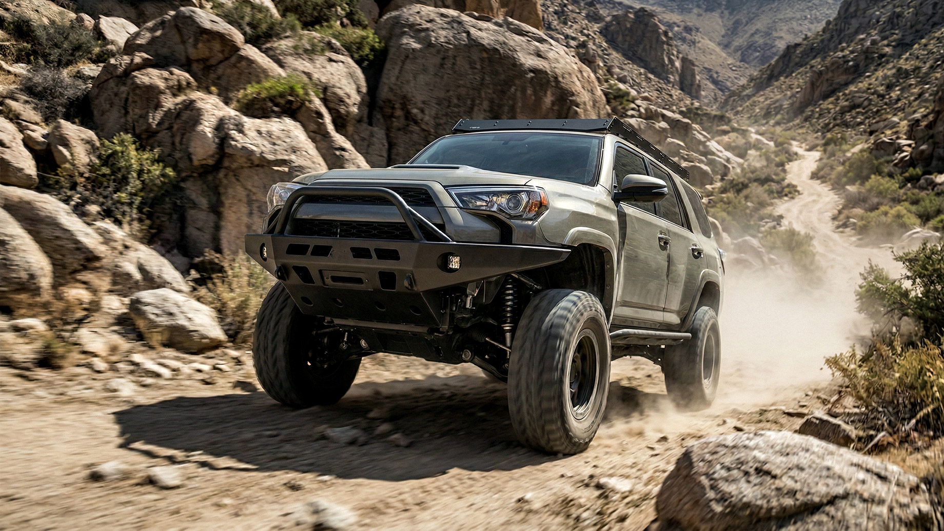 Modern Off-Road SUV Tackling Rugged Terrain