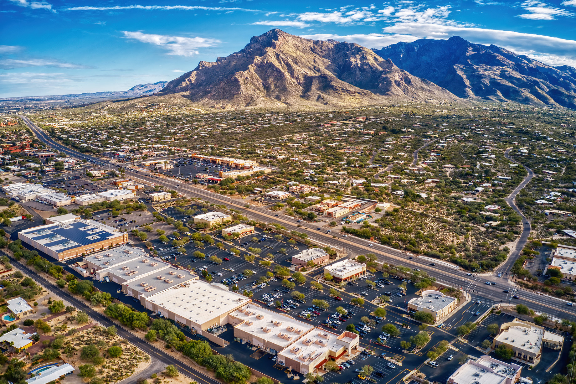 Aerial View of the Tucson Suburb of Oro Valley, Arizona, USA