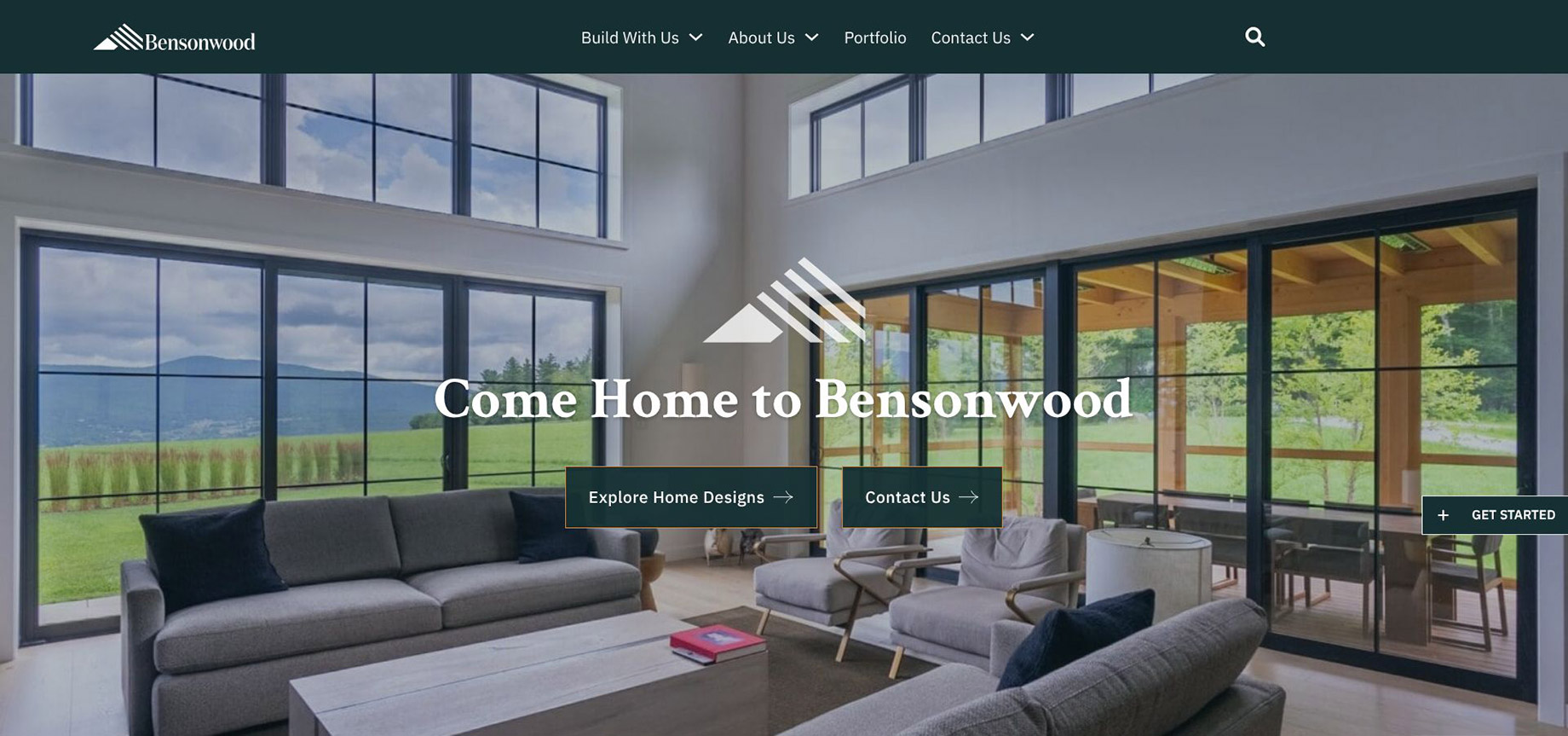 Bensonwood High-Performance Timber Frame Homes Website Screenshot