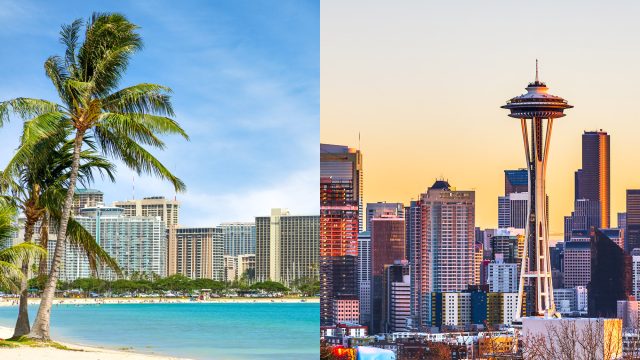 Honolulu, Oahu, Hawaii and Seattle, Washington, USA