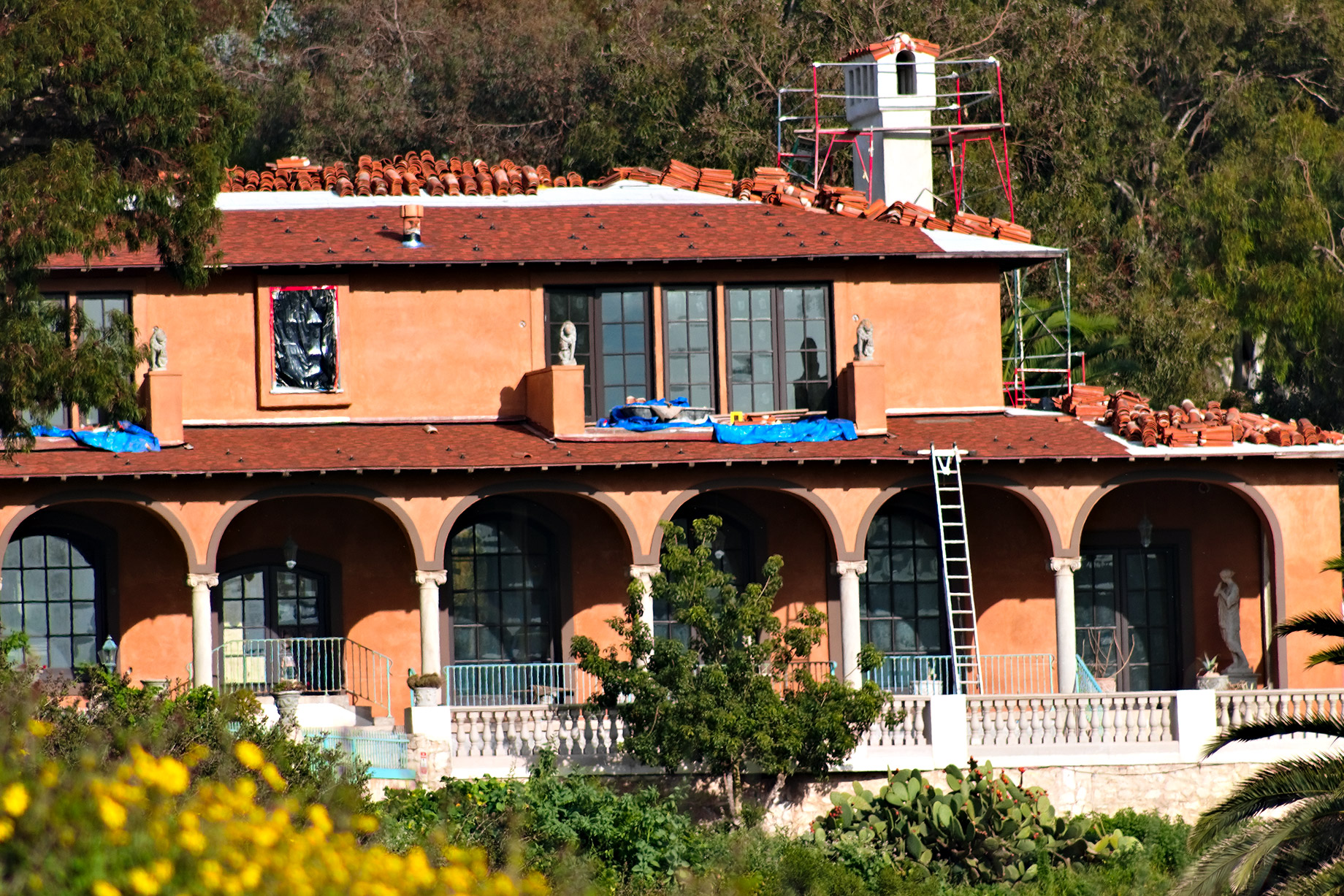 Mediterranean-style Hillside Home Under Renovation in Torrance Beach, California, USA