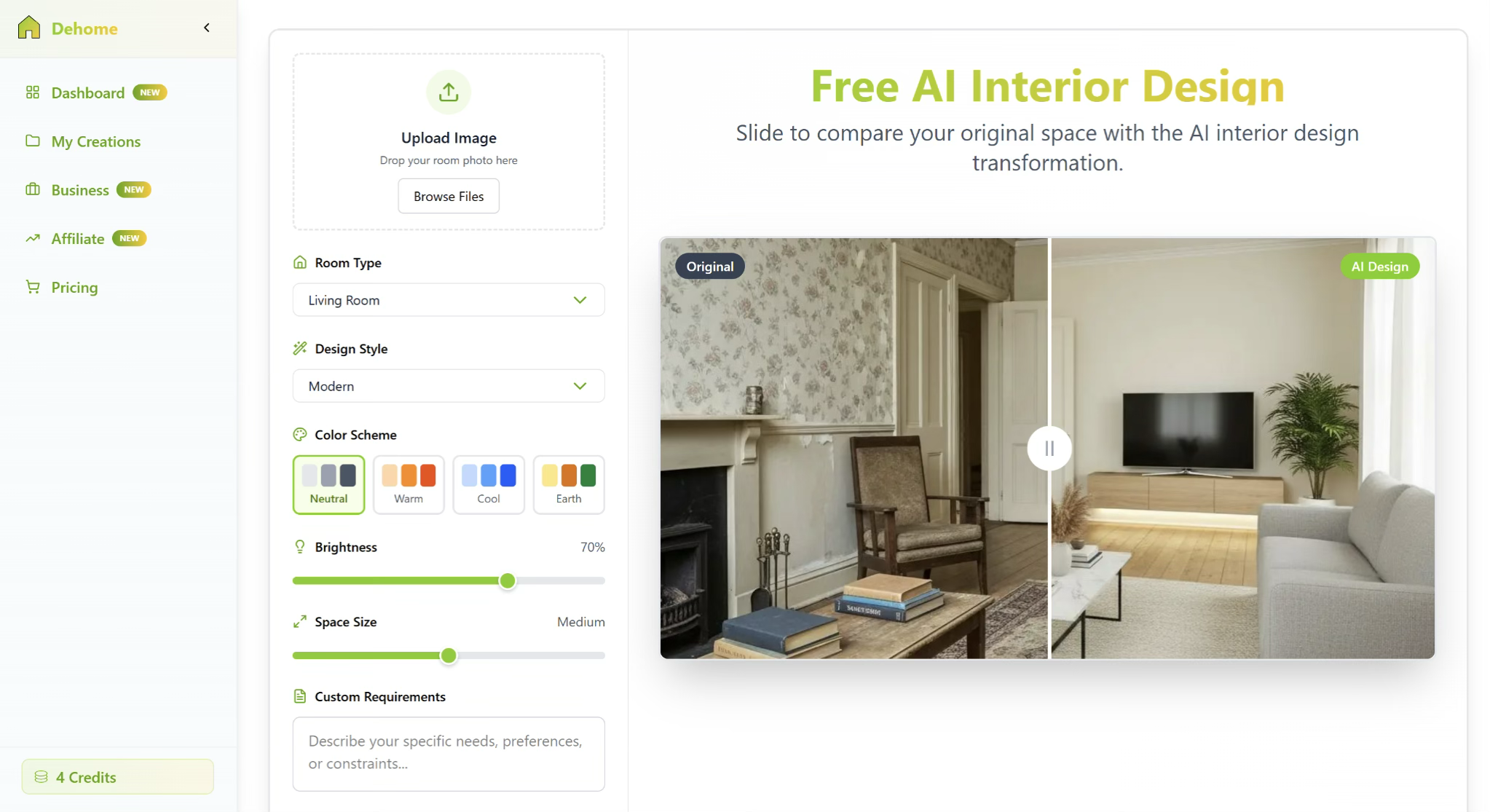Free AI Interior Design