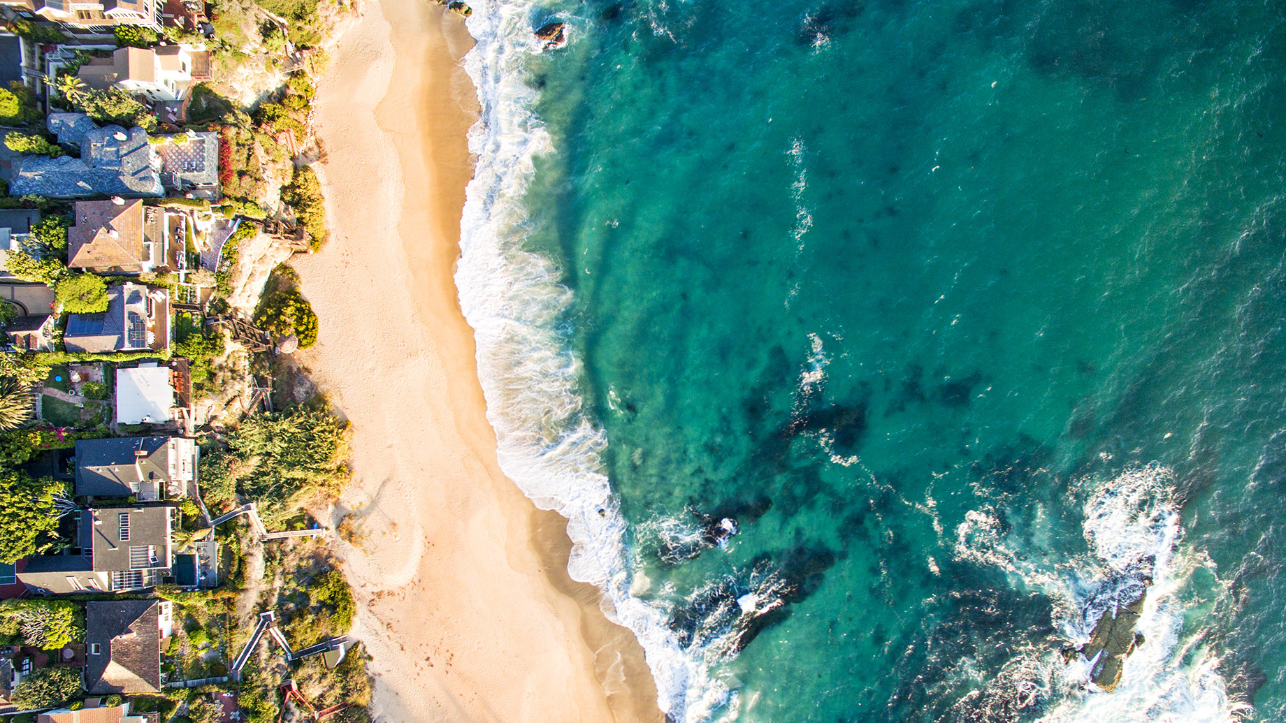Coastal Beach Community in Southern California, USA