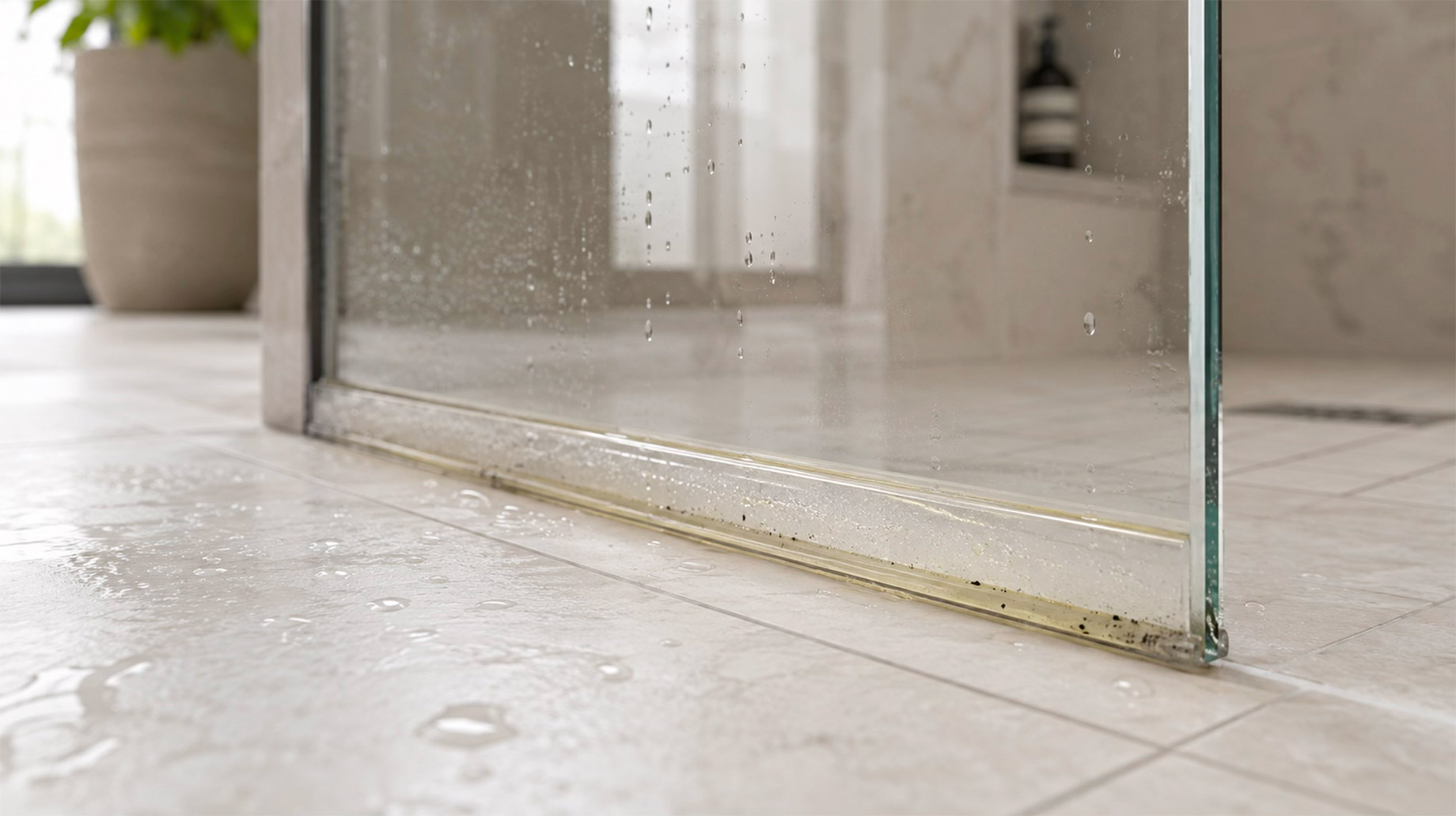 Dirty Shower Door Seal