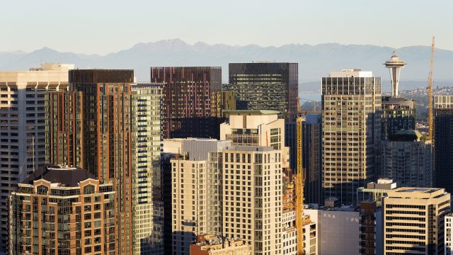 High-Rise Buildings in Seattle, Washington, USA