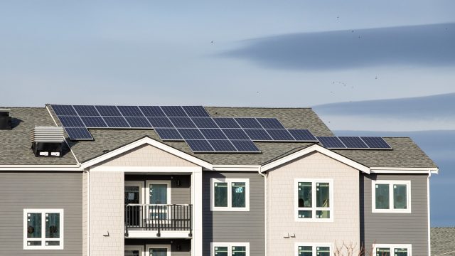 New Everett, Washington Apartments with Solar Panels on Roof
