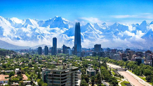 Amazing Cityscape of Santiago, Chile
