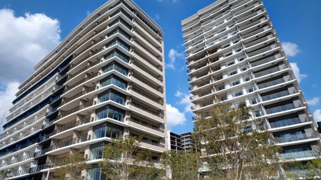 Luxury Apartment Towers in Chuo-ku, Tokyo, Japan