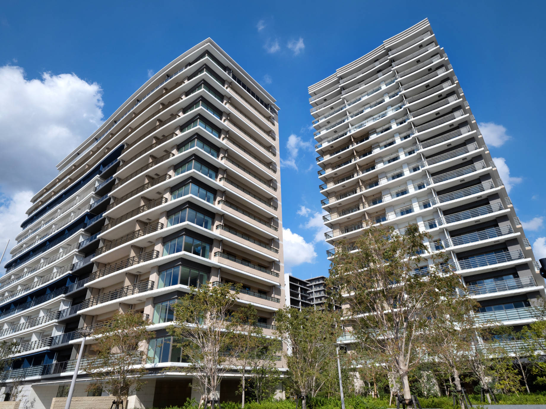 Luxury Apartment Towers in Chuo-ku, Tokyo, Japan