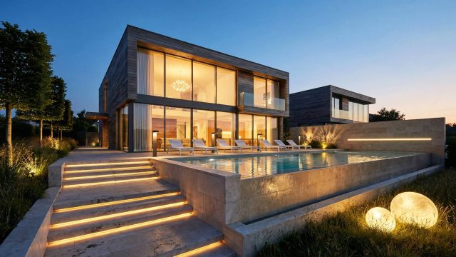 The Art of Architectural Landscape Lighting at a Modern Contemporary Estate