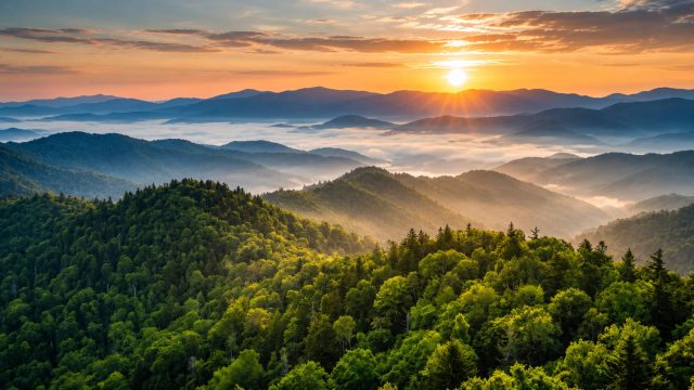 The Tennessee Smokies at Sunset