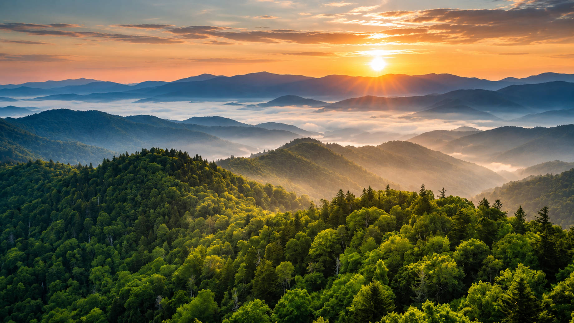 The Tennessee Smokies at Sunset