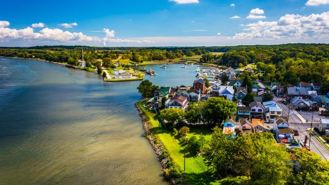 View of Chesapeake City, Maryland, USA
