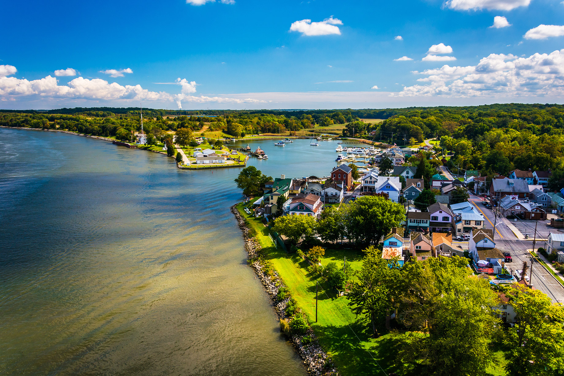 View of Chesapeake City, Maryland, USA