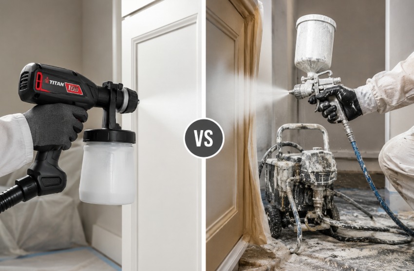 Titan Capspray 105 Paint Sprayer vs Traditional Spray Systems