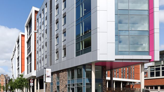 Nottingham Trent University - Modern Student Union Accommodation on Shakespeare Street.