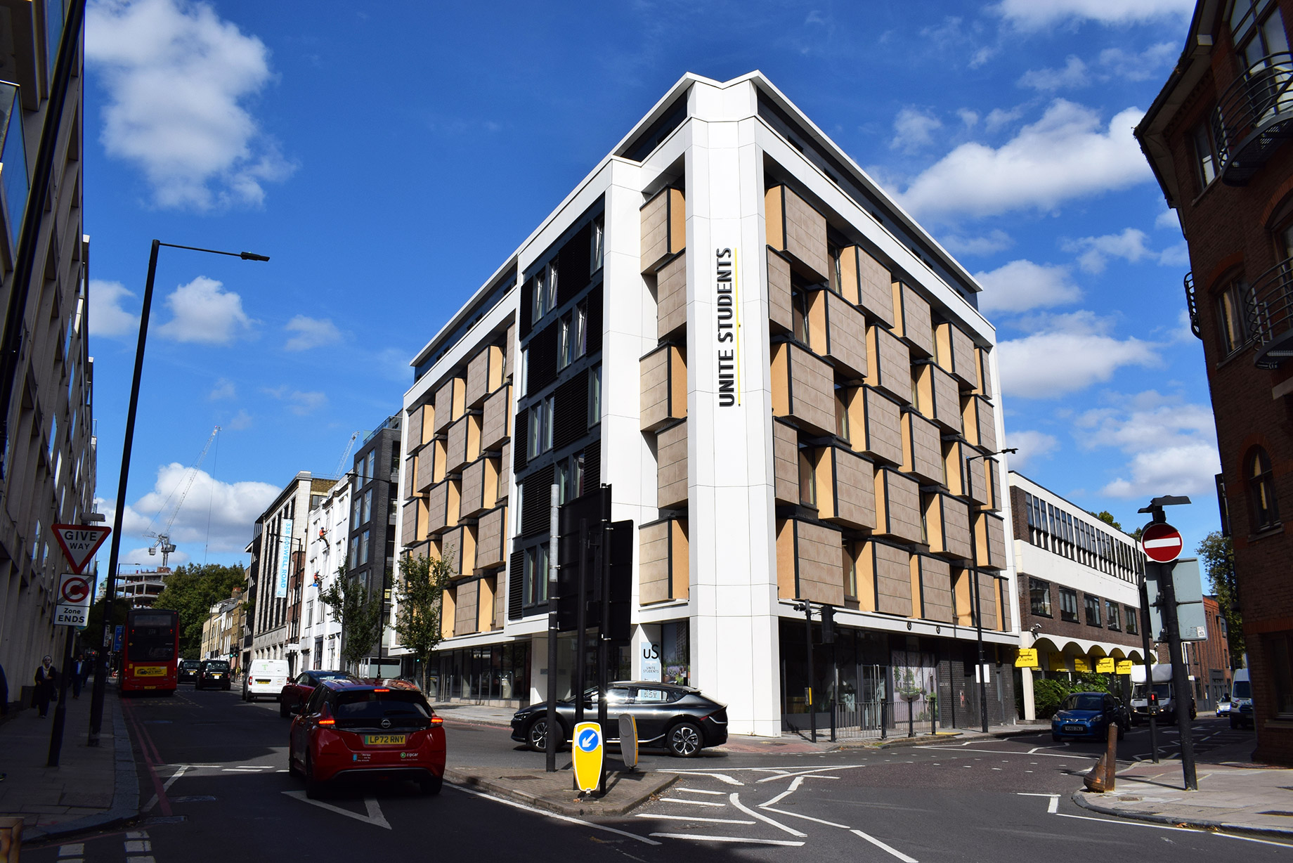 Unite Students - A Modern Student Accommodation Block on Goswell Road in Central London, UK
