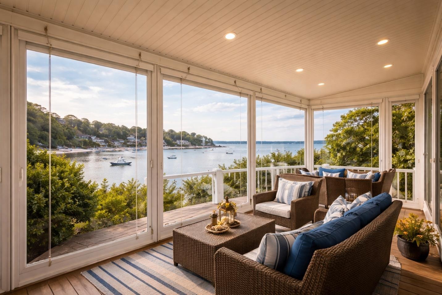 Covered Porch with a Sea View