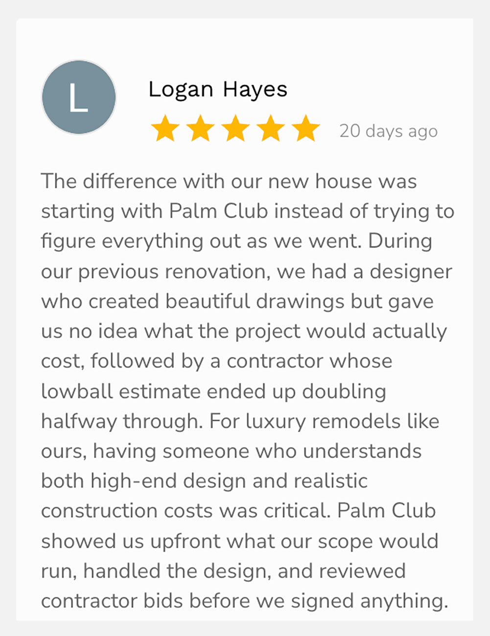 Palm Club Design Group Review by Logan Hayes