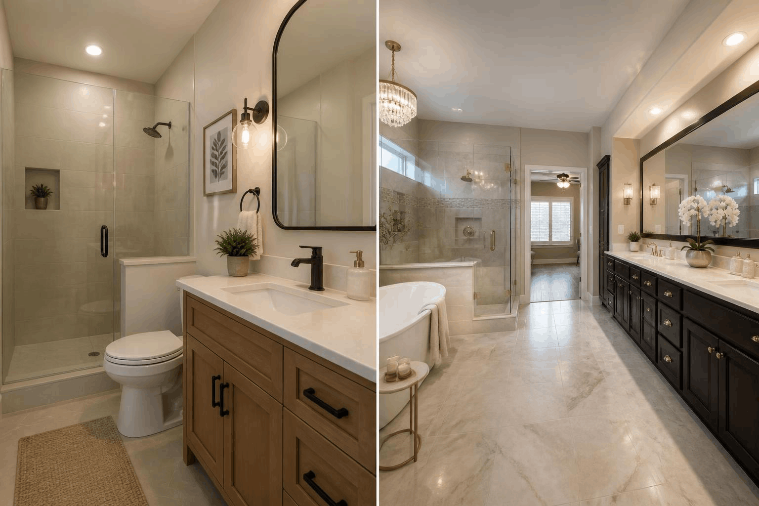 Master vs. Small Bathroom Remodeling in Houston: Costs, Ideas, and Planning Guide